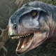An artist’s depiction of the extinct abelisaur.
